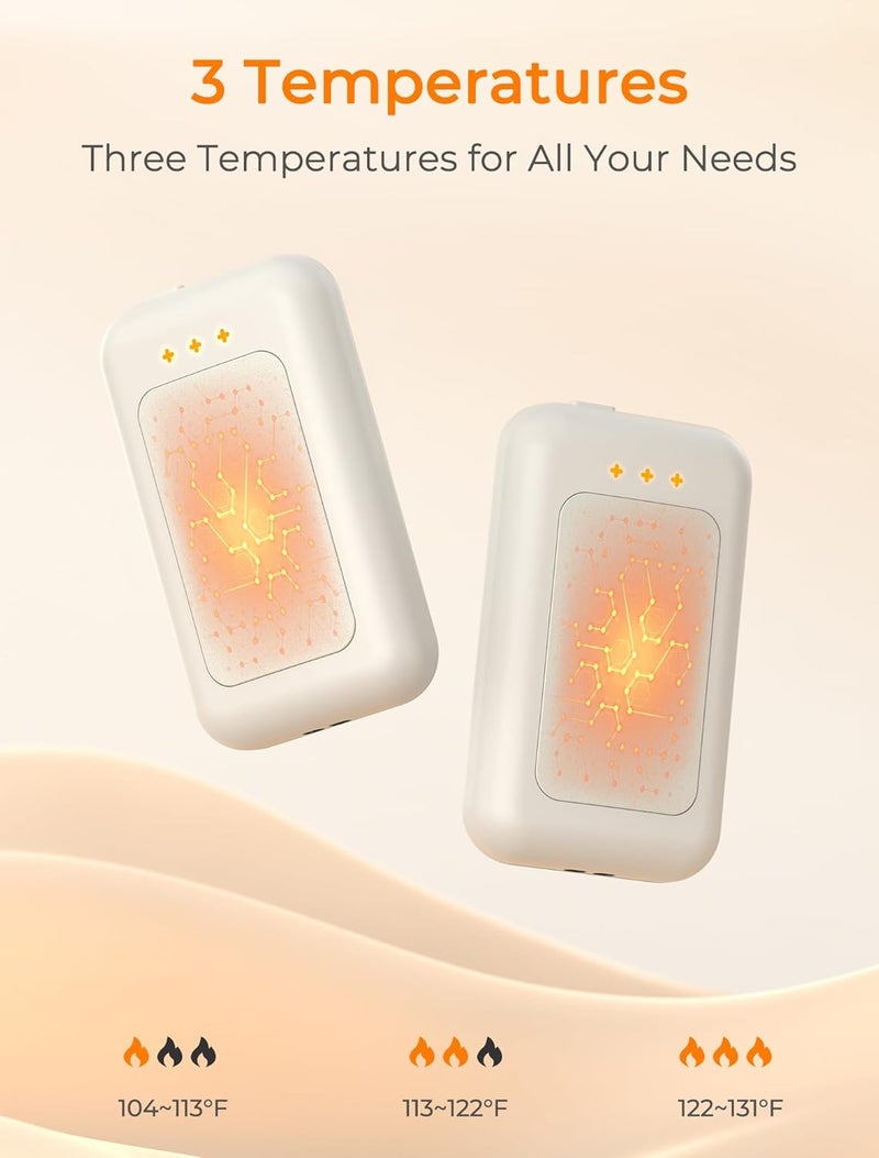 Jerritte Electric Hand Warmers Rechargeable, Rechargeable Hand Warmer, Portable Hand Warmer for Outdoor Camping Hunting Golf Accessories, Gifts for Women Men - Image 3